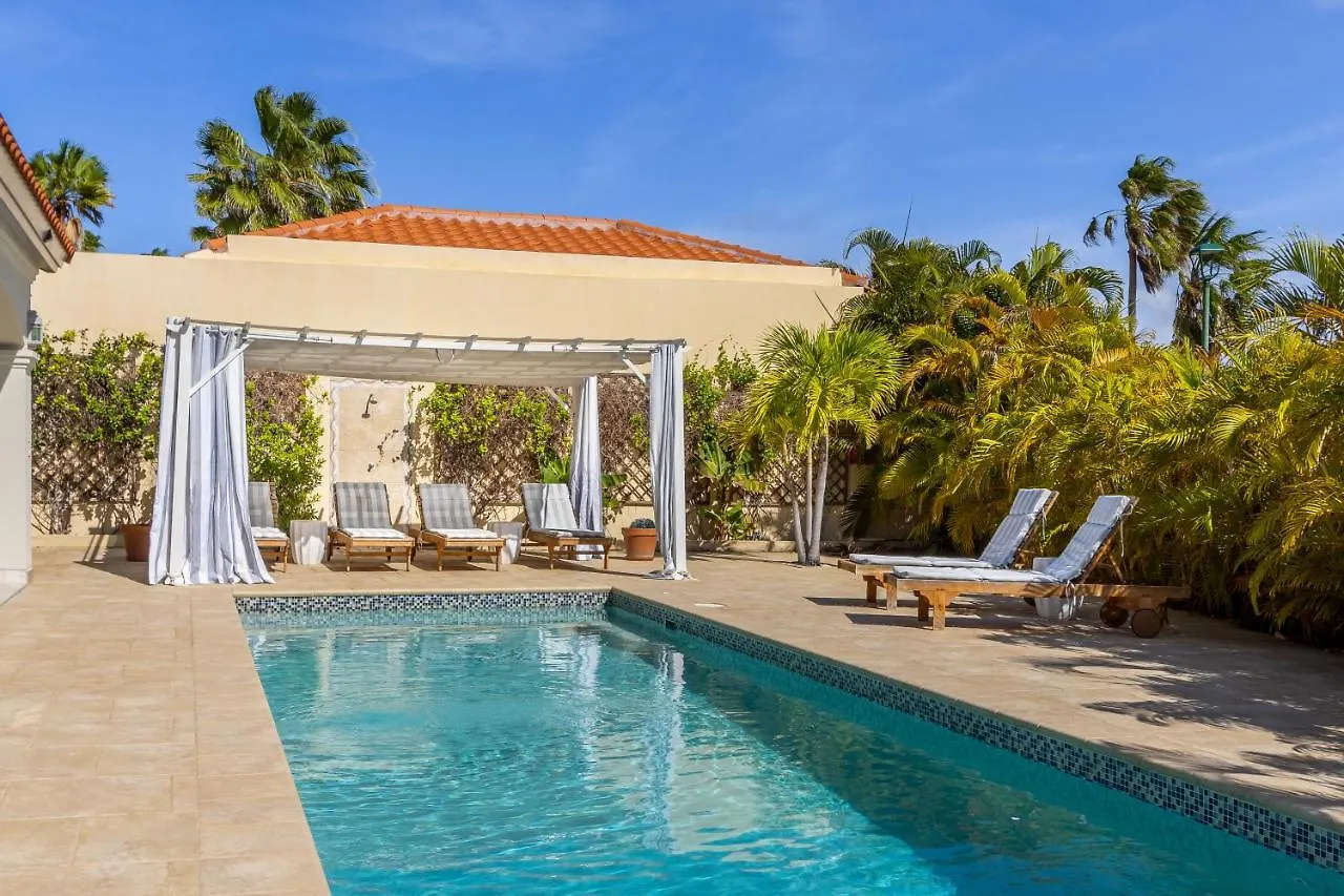 Luxury Pool Villa With View Cabana Bbq 3Minbeach In Tierra Del Sol Malmok Dom wakacyjny
