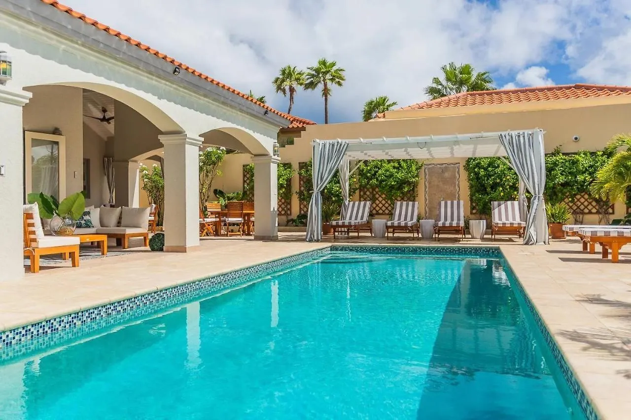 Luxury Pool Villa With View Cabana Bbq 3Minbeach In Tierra Del Sol Malmok 0*,  Aruba